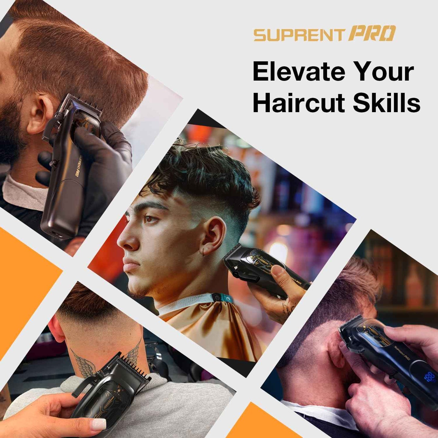 Ultra Quiet Cordless Hair Clippers for Men – High Torque 7800RPM Motor, Low Heat, Professional Hair Clippers with Charging Dock (Black)