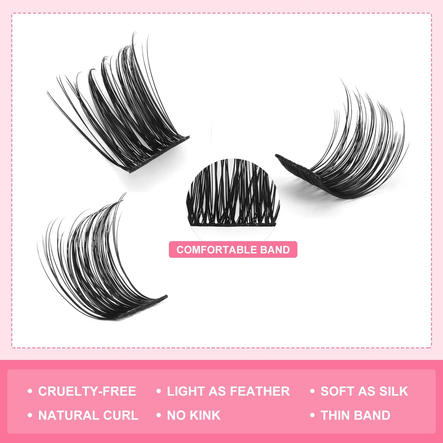 Cluster Lashes, Crislashes DIY Eyelash Extension 13 Rows, D Curl 16mm Individual Cluster Eyelashes Natural Look, 78 pcs Reusable Cluster Eyelash Extensions at Home (F03-D Curl Mix8-16mm)