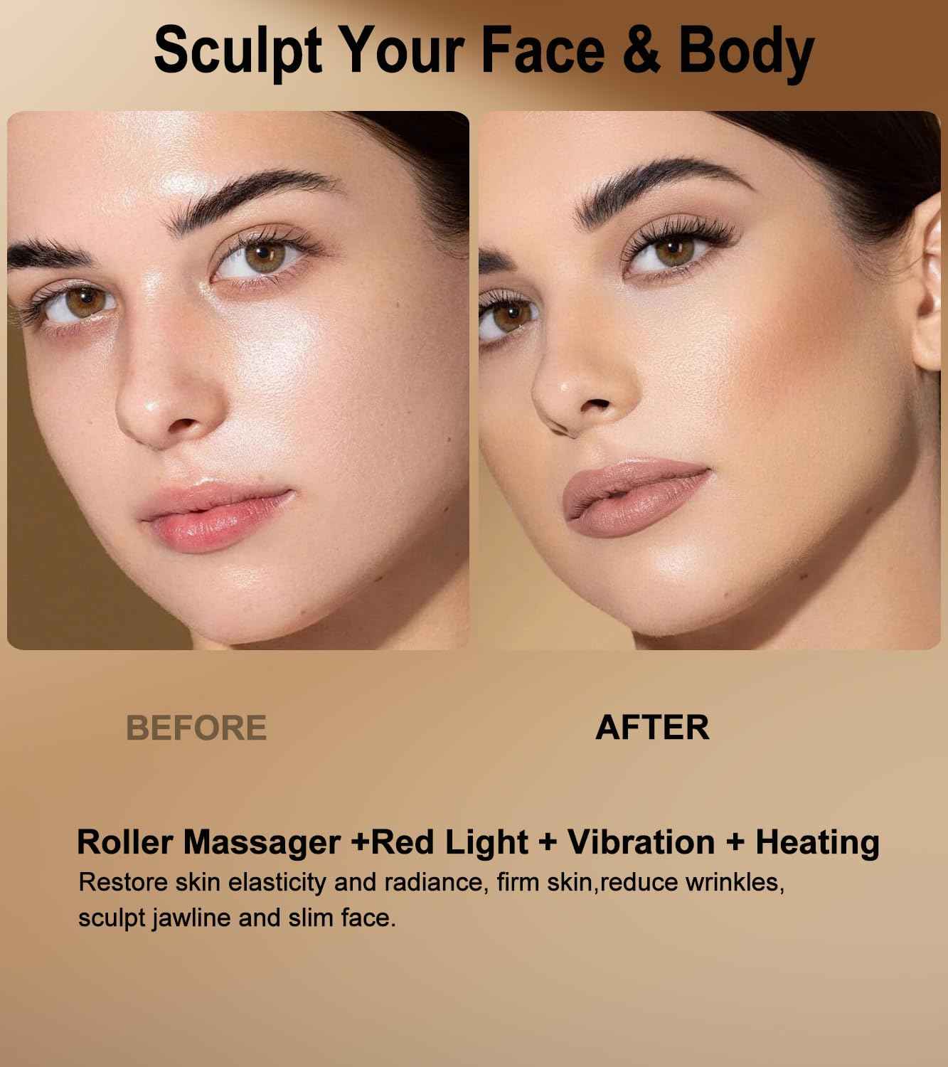 Electric Gua Sha Facial Tools, Facial & Body Massager Tools with Heat and Vibration, MEBAO 5 LED Lights Gua Sha Device with 2 Metal Roller for Eyes, Neck, Face