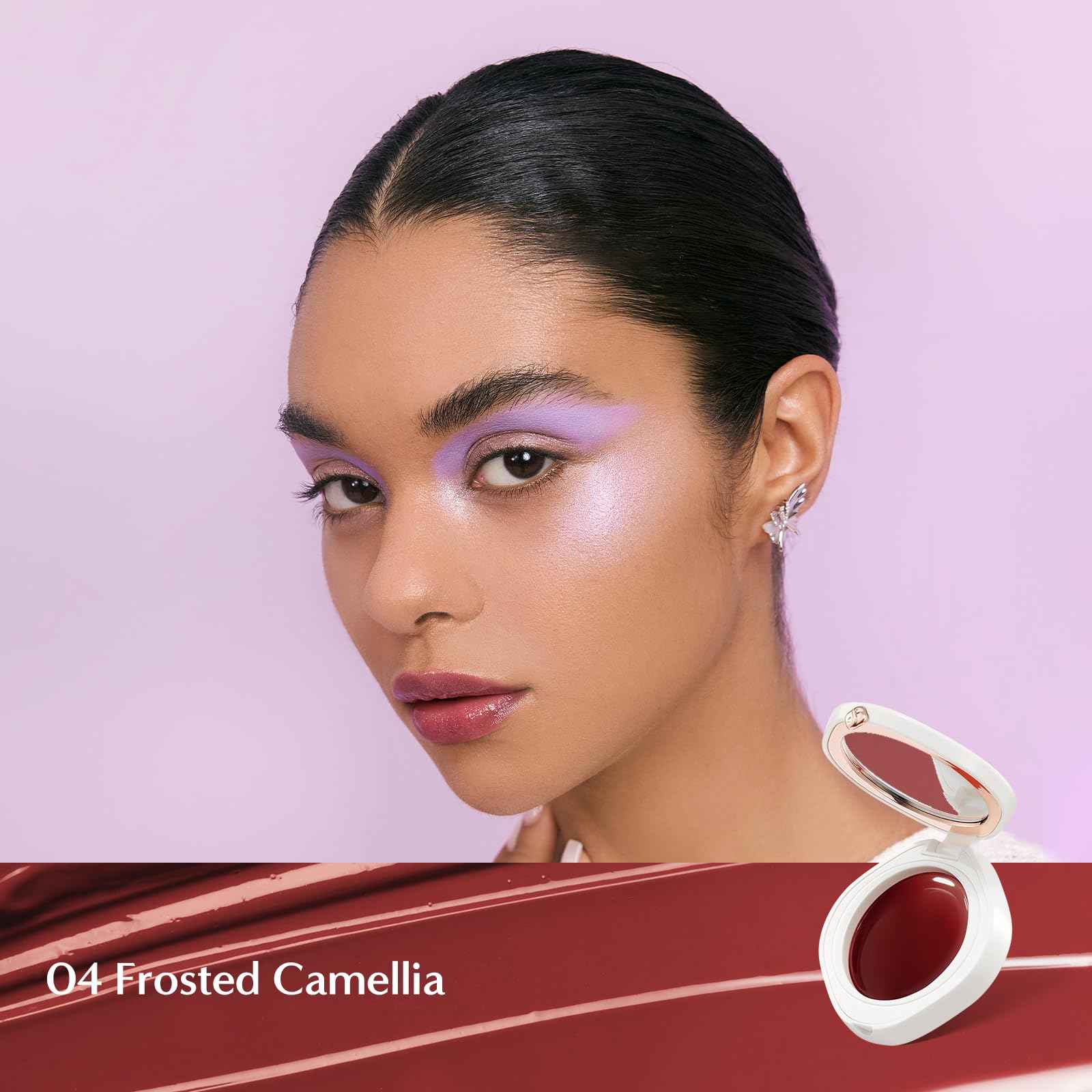 FLORASIS Dewy Touch Tinted Lip Balm Lip Mask Lip Balms for Dry Lips (04 Frosted Camellia, 1 Count)