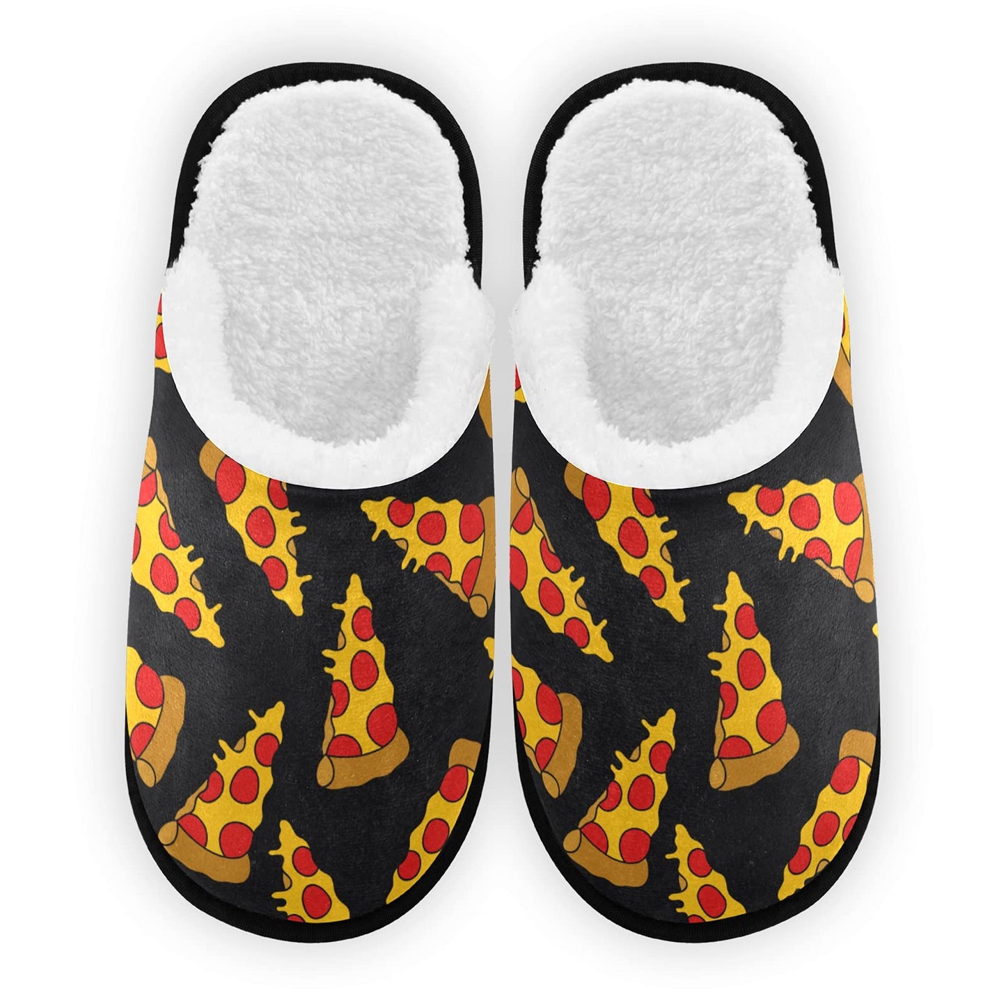 Umidedor Pizza Food Slippers For Women Girls, Soft Memory Foam Non-Slip Indoor House Slippers Home Shoes For Bedroom Hotel Travel Spa