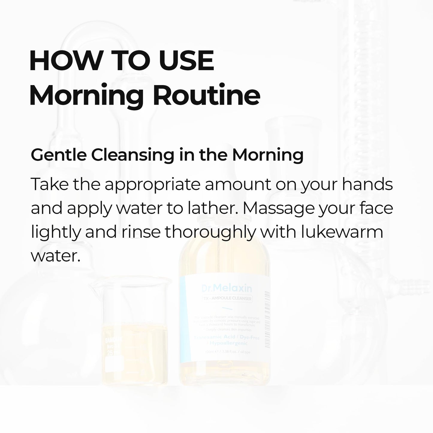 Dr.Melaxin TX Tranexamic Acid Ampoule Cleanser 100ml / 5.07fl oz, Moisturizing, Cleansing for Sensitive Skin