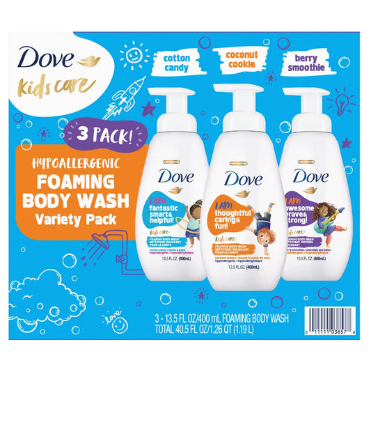 Dove Kids Care Foaming Body Wash, Variety Pack (13.5 fl. oz., 3 pk.)