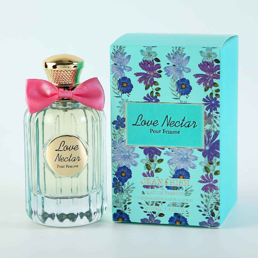 Jean Rish Love Nectar Eau De Parfum for Women (3.4 Fl Oz / 100ml) with Black Currant, Jasmine & Vanilla Notes - Long Lasting and Luxury Fragrance, Made in USA