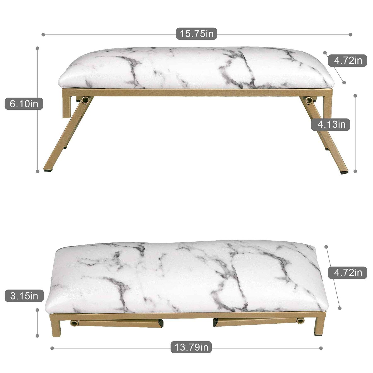 Arm Rest for Nails Tech, Foldable Nail Arm Rest, Microfiber Leather Manicure Hand Rest for Nail Tech,Manicure Salon Use