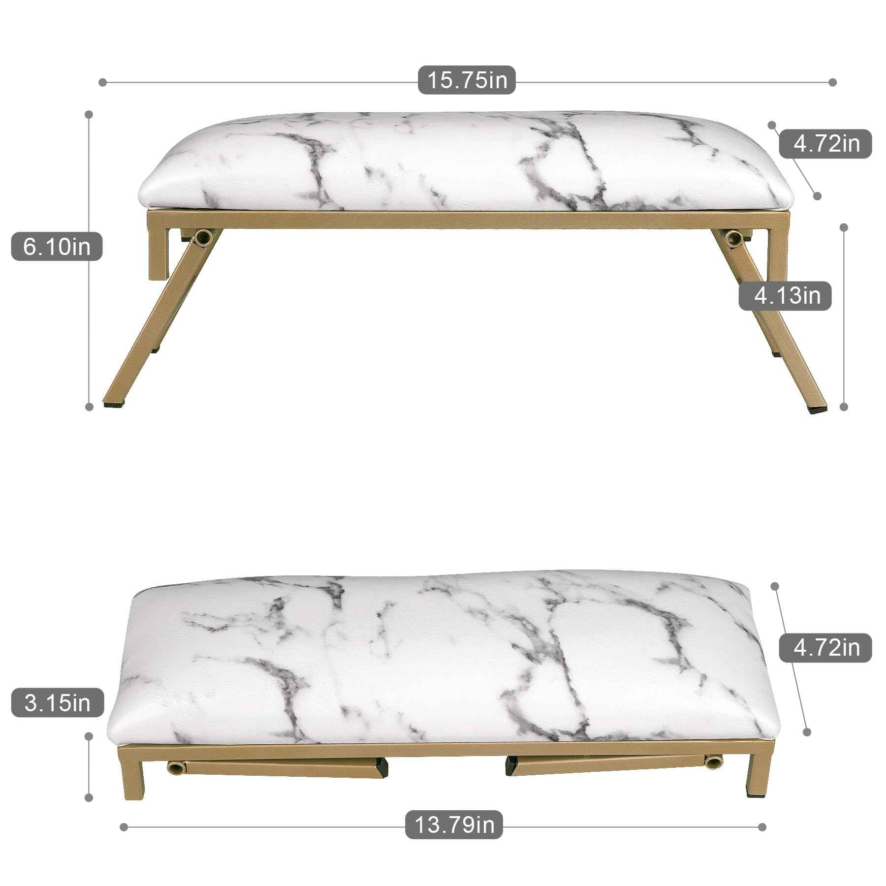 Arm Rest for Nails Tech, Foldable Nail Arm Rest, Microfiber Leather Manicure Hand Rest for Nail Tech,Manicure Salon Use