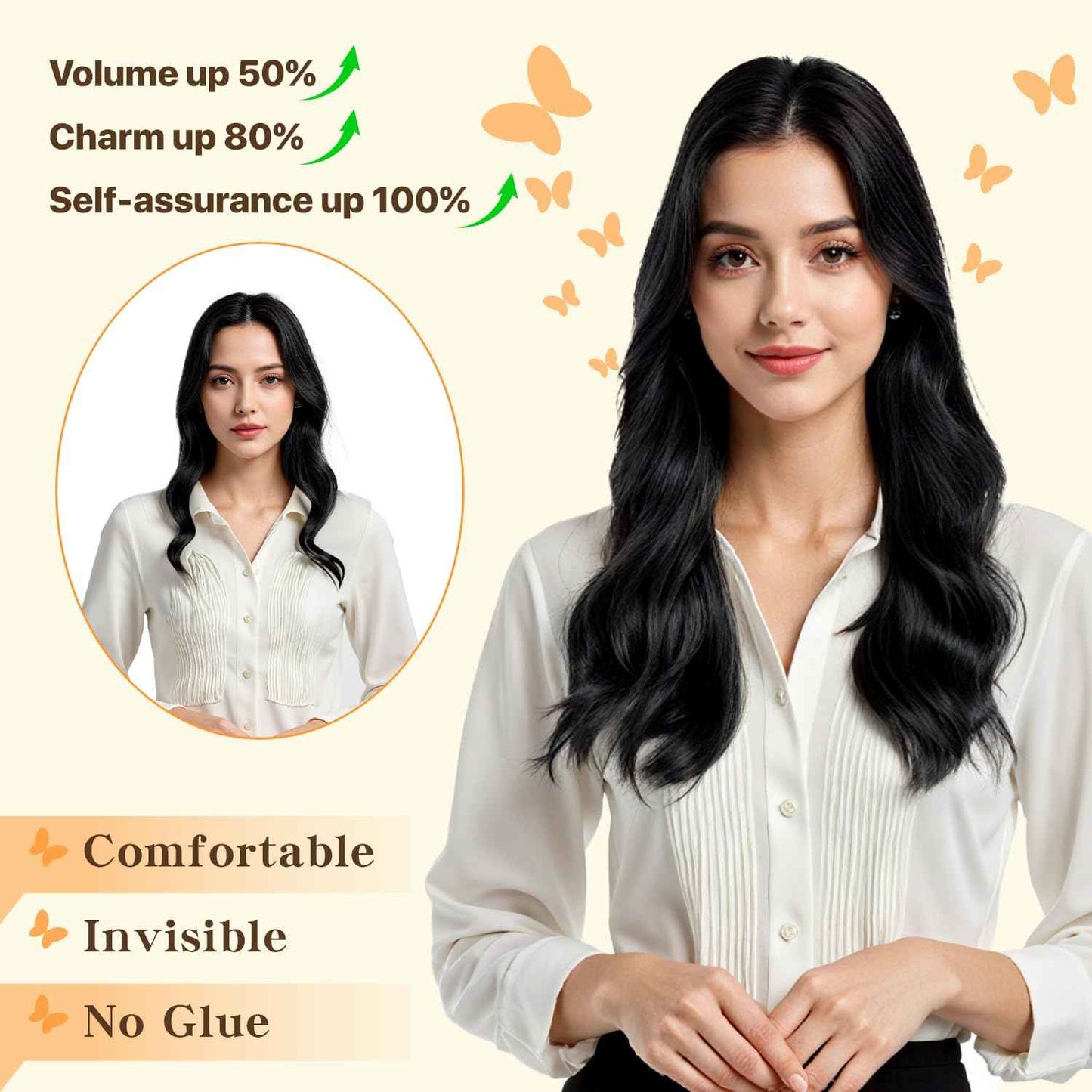 TESSHAIR Clip in Hair Extensions Long Straight, 100% Real Human Hair,No Tangle & Smooth,85g, 10 Inch,#33 Dark Auburn