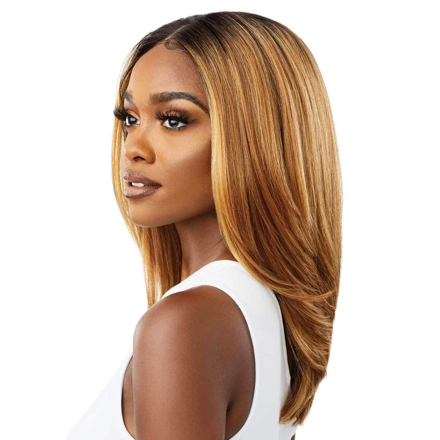 Outre Synthetic Melted Hairline Lace Front Wig- MARTINA (2 Dark Brown)