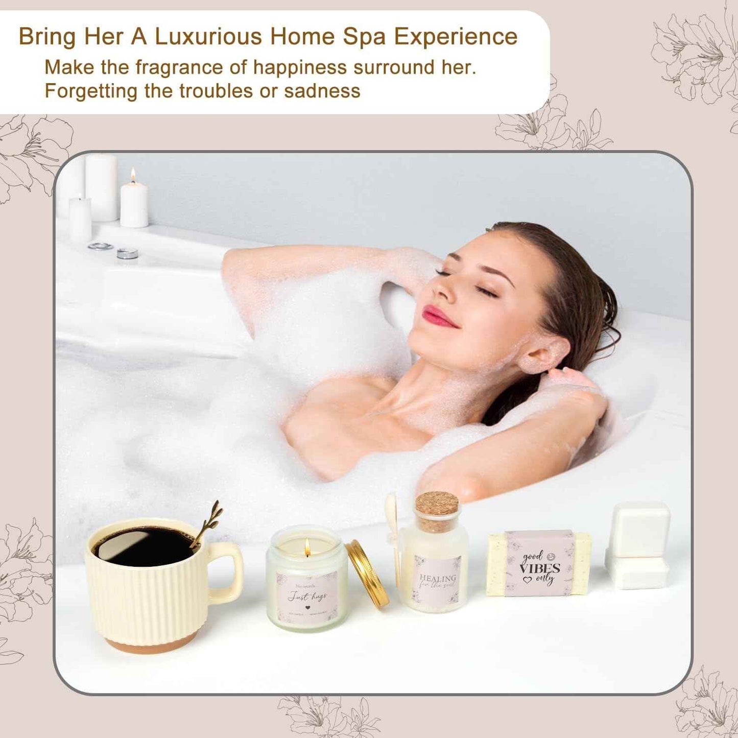 Thinking of You Gift Basket, Self Care Get Well Soon Birthday Gifts for Women, Relaxing Spa Gifts Basket Sick Care Package for Women, Relaxation Get Well Gift for Woman After Surgery, Sympathy Baskets