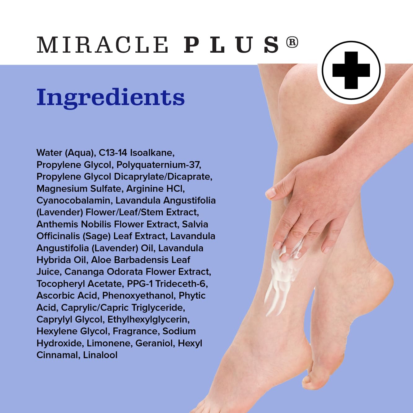 Miracle Plus Magnesium Leg Cream | Magnesium Lotion Calming Leg Cream For Leg Relief | Herbal Moisturizer Topical Body Butter Soothes + Calms Sensations, Itching, & Shaking, 8oz, 3 Piece