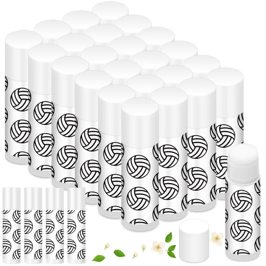 Demissle 24 Pcs Volleyball Sports Team Gifts Sports Lip Balm Sports Party Favors Sports Theme Lipstick for Team Gifts