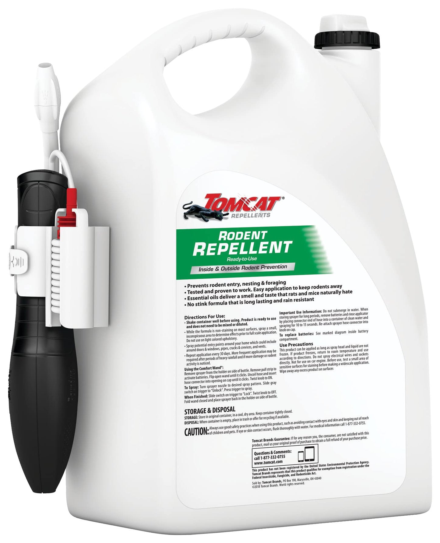 Tomcat Rodent Repellent for Indoor and Outdoor Mouse and Rat Prevention, Ready-to-Use, 1 gal. (2-Pack)