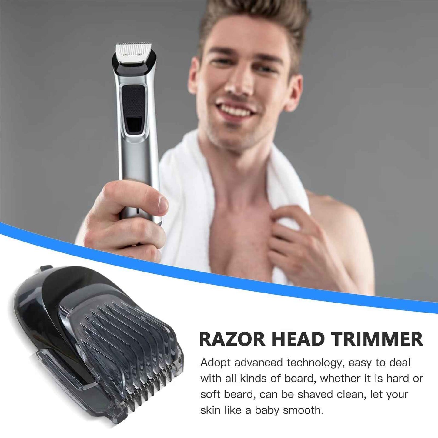 RQ111 Smartclick Beard Styler Shaver Head Trimmer for Philips Norelco Sensotouch Arcitec Series S6000：S6011 S6550 S6580 S6840