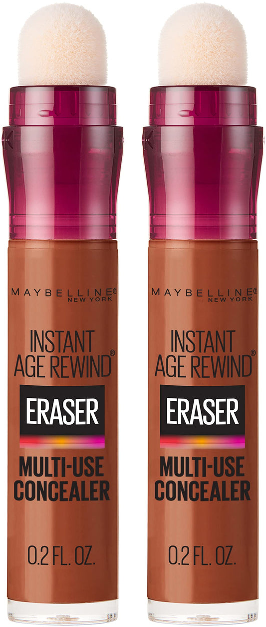 Maybelline Instant Age Rewind Eraser Dark Circles Treatment Multi-Use Concealer, Mahogany, 0.2 Fl Oz (Pack of 2) (Packaging May Vary)