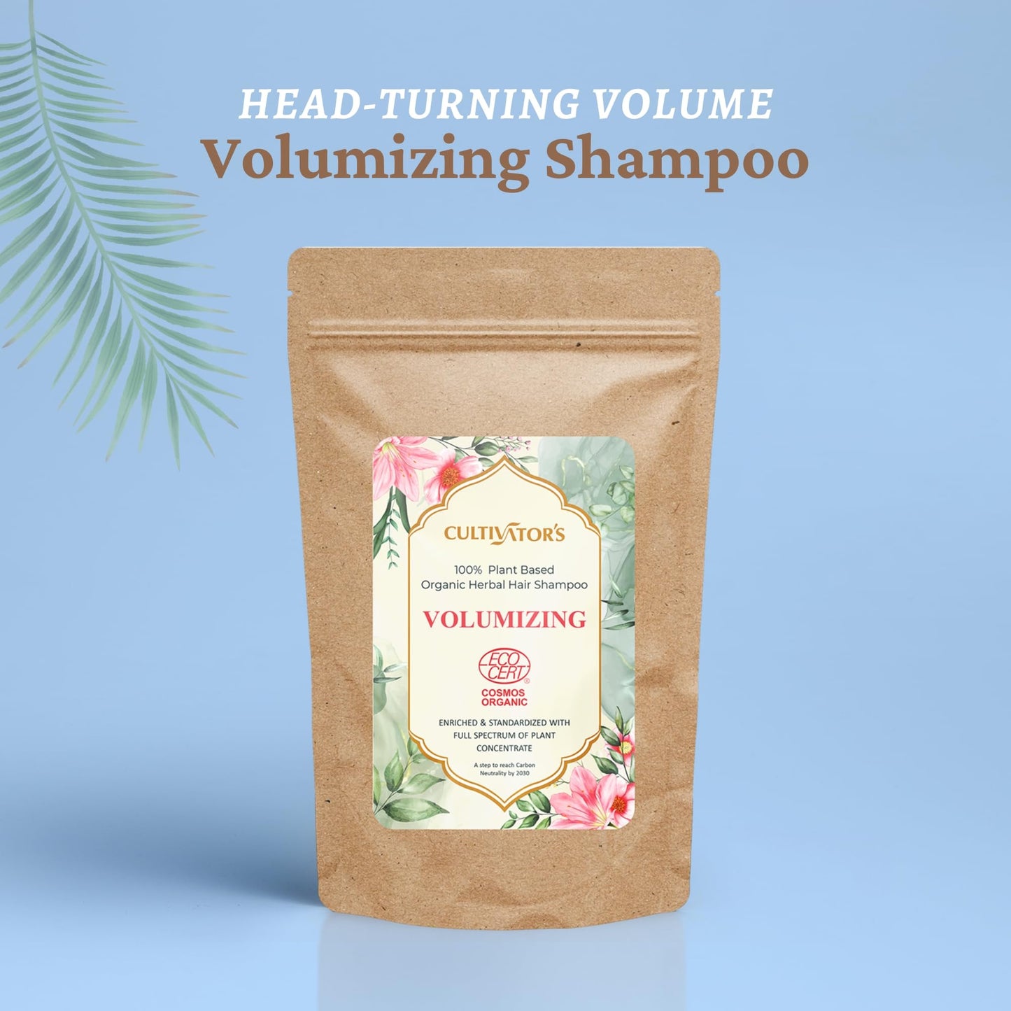 Cultivator's Volume Shampoo for hair wash with Amla, Reetha, Shikakai Powder |Dry Shampoo | Certified Organic| Hair Cleansing|100% Natural Indian Herbs for Hair Growth - 8.81 oz