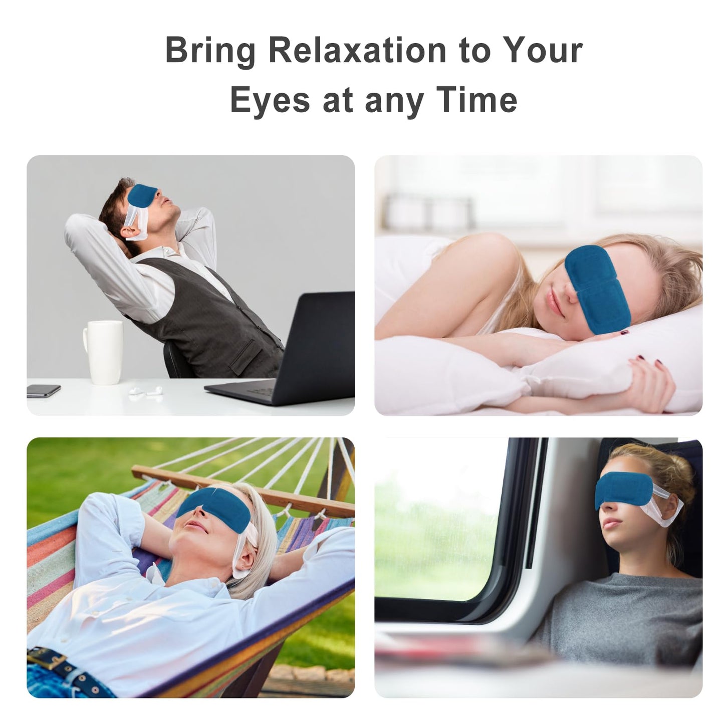 5PCS Steam Eye Mask, Relieve Eye Fatigue, Can be Used for Eye Relaxation, Jet Lag or Insomnia, Disposable Heated Steam Eye Mask, Rich in Nutrients Heated to Promote Absorption (Fragrance-Free)