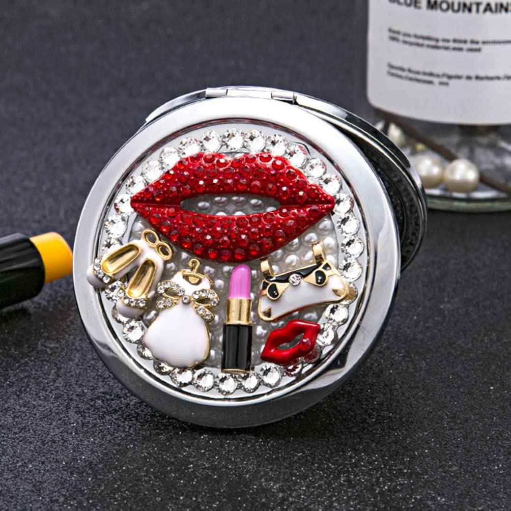 Beaupretty Travel Purse Mirror Lips Compact Mirror Compact Double Sides Mirror for Women