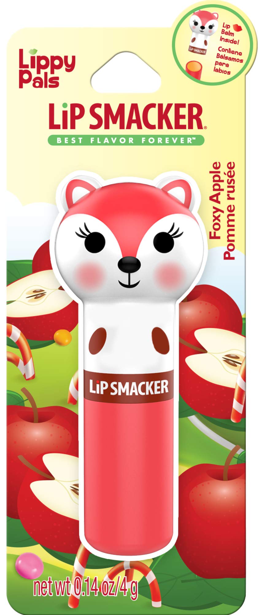 Lip Smacker Lippy Pals Llama and Fox Flavored Lip Balms with Strawberry and Apple Flavors, Hydrating and Protecting