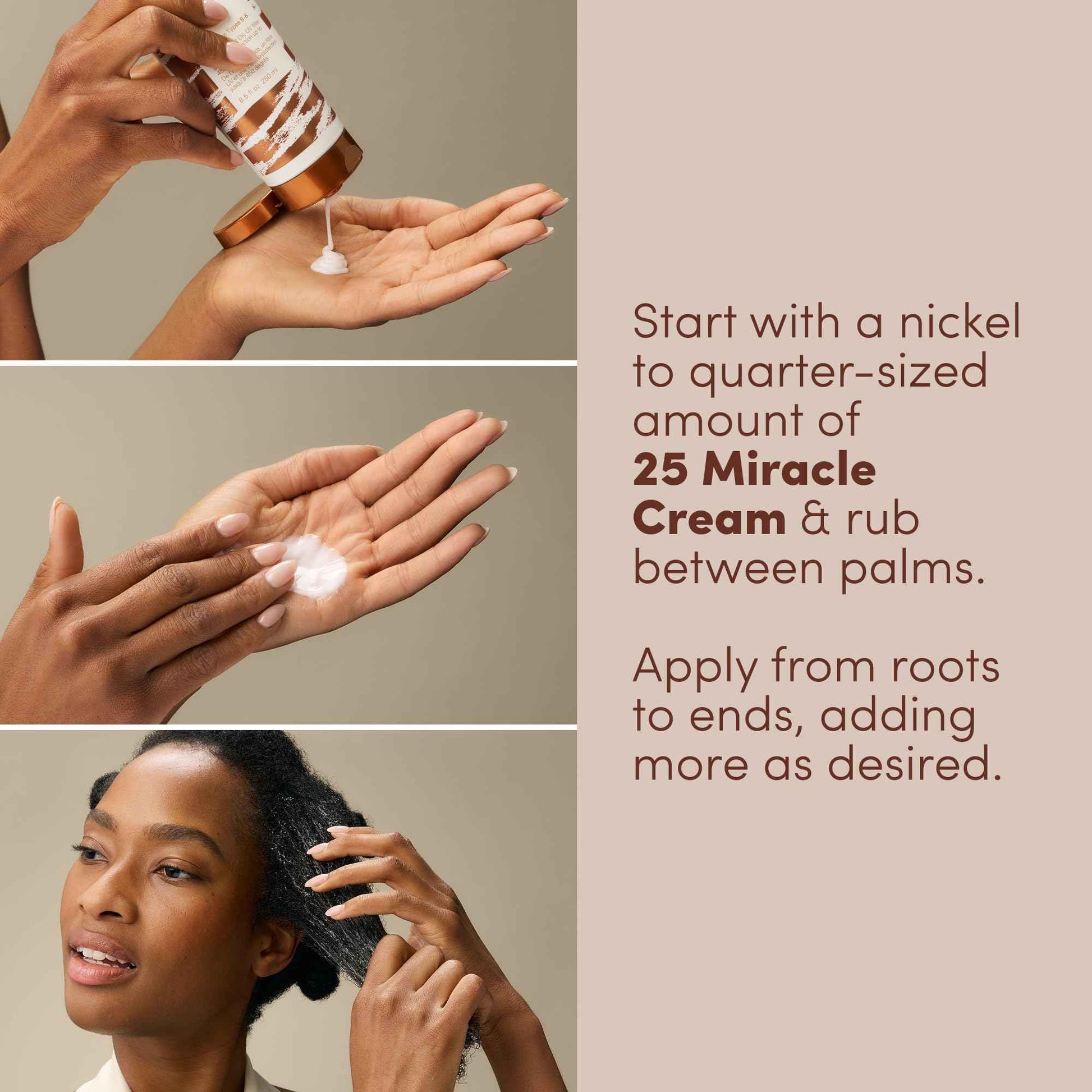 Mizani 25 Miracle Leave-In Curl Cream - Anti-Frizz Heat Protectant, Adds Lightweight Moisture & Softness, With Coconut Oil, For Natural & Curly Hair