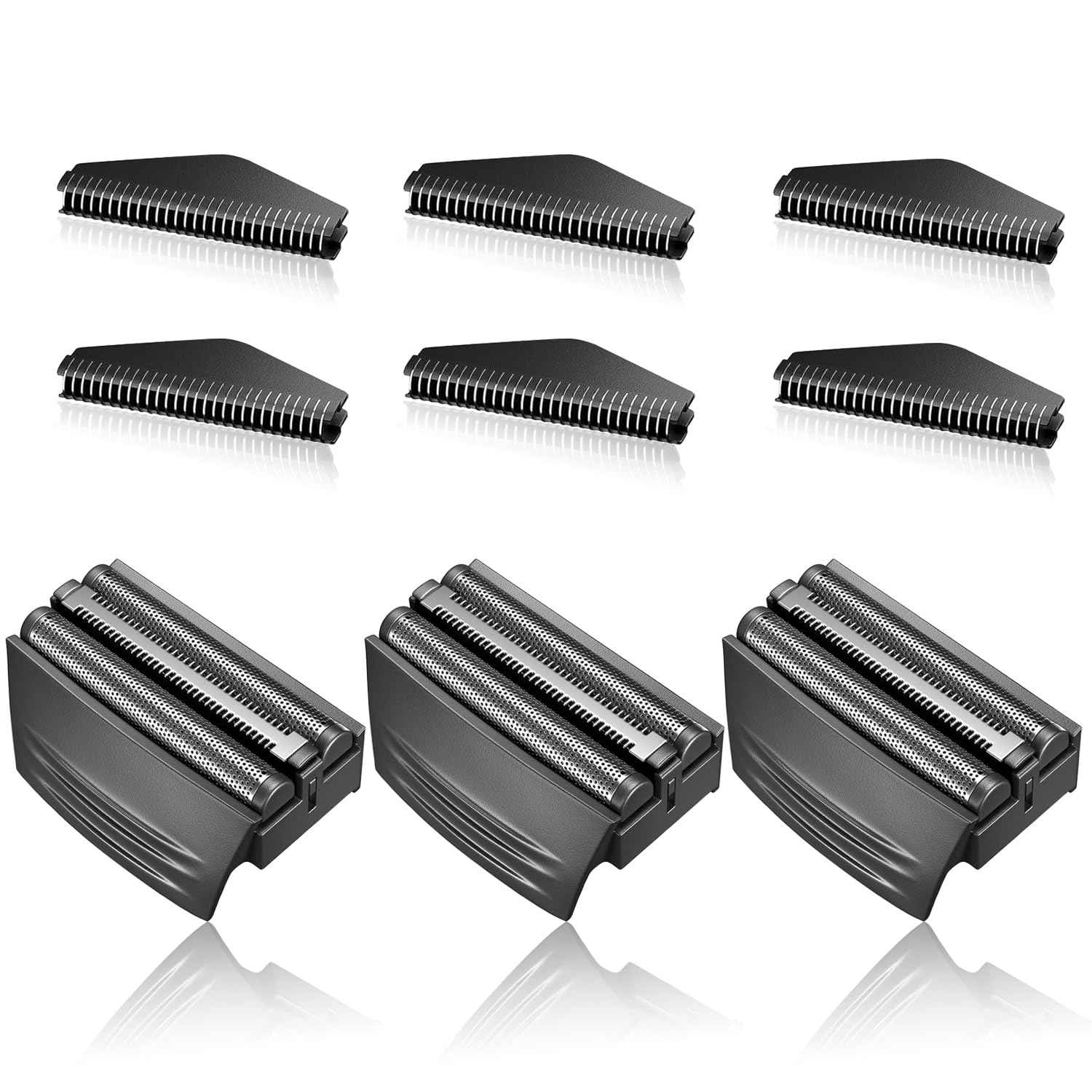 Shaver Replacement Foil Head Compatible with Remington TITANIUM-X Flex & Pivot Foil and Cutter Head for Shaver F4900,F5800,F7800 (Black/3Pack)