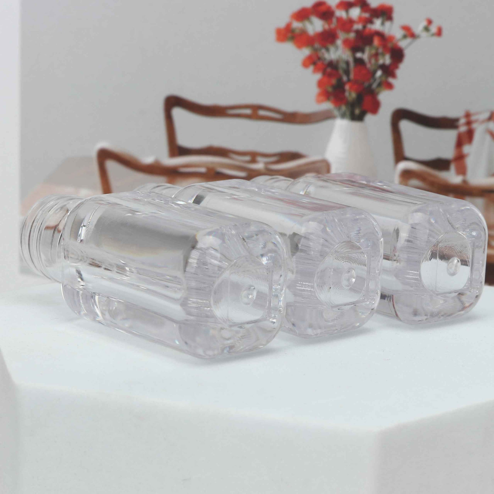 COSIDEA 16pcs Silver 5ml Square big wand lip gloss tubes for DIY lipgloss containers tubes with large doe foot applicator