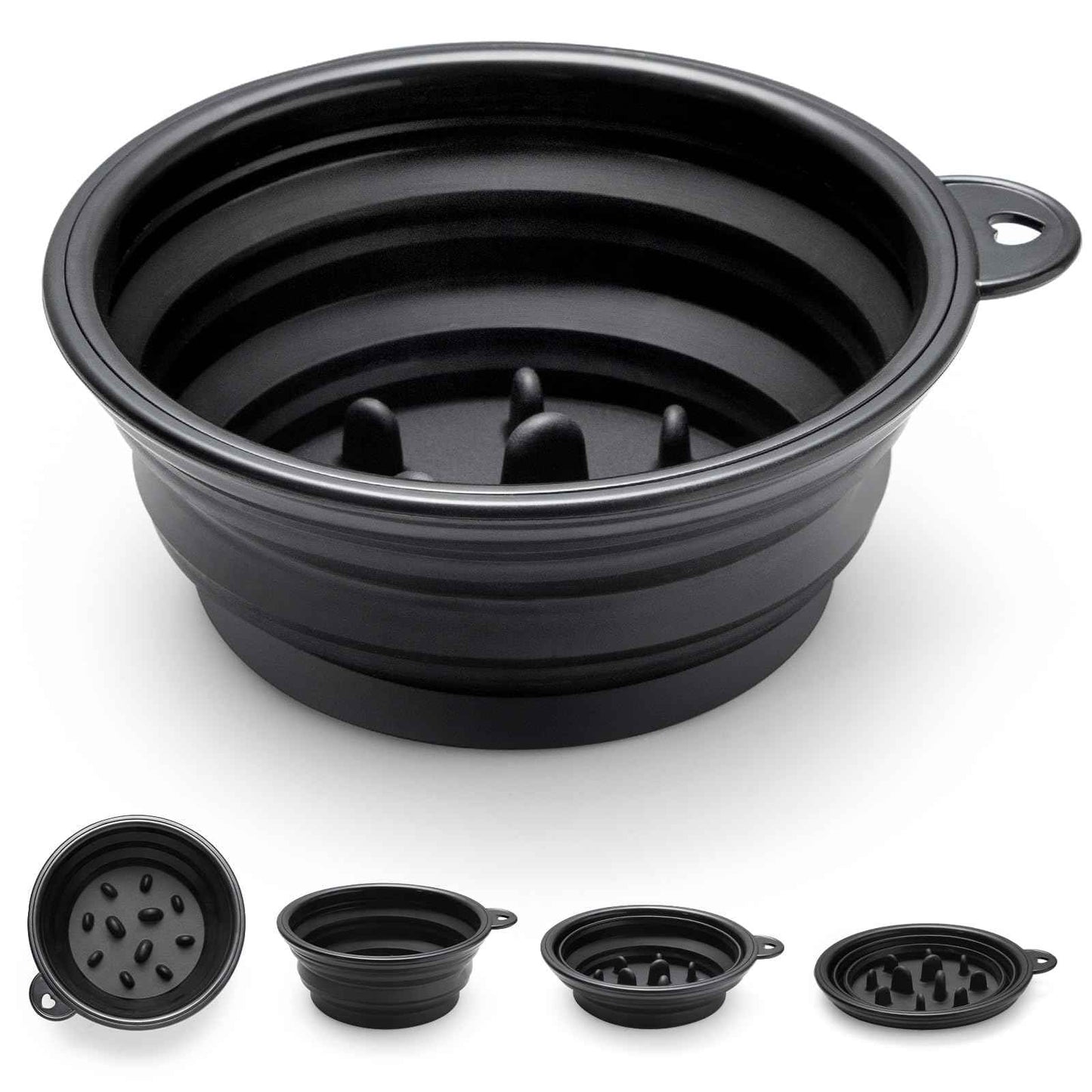 SPOSAFE Foldable Shaving Soap Bowl – Portable, Easy-to-Carry Shaving Soap Cup for Wet Shave, Travel Shaving Lather Bowl/Shaving Mug Compatible with Shave Cream & Soap for Men (Black)