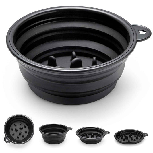 SPOSAFE Foldable Shaving Soap Bowl – Portable, Easy-to-Carry Shaving Soap Cup for Wet Shave, Travel Shaving Lather Bowl/Shaving Mug Compatible with Shave Cream & Soap for Men (Black)