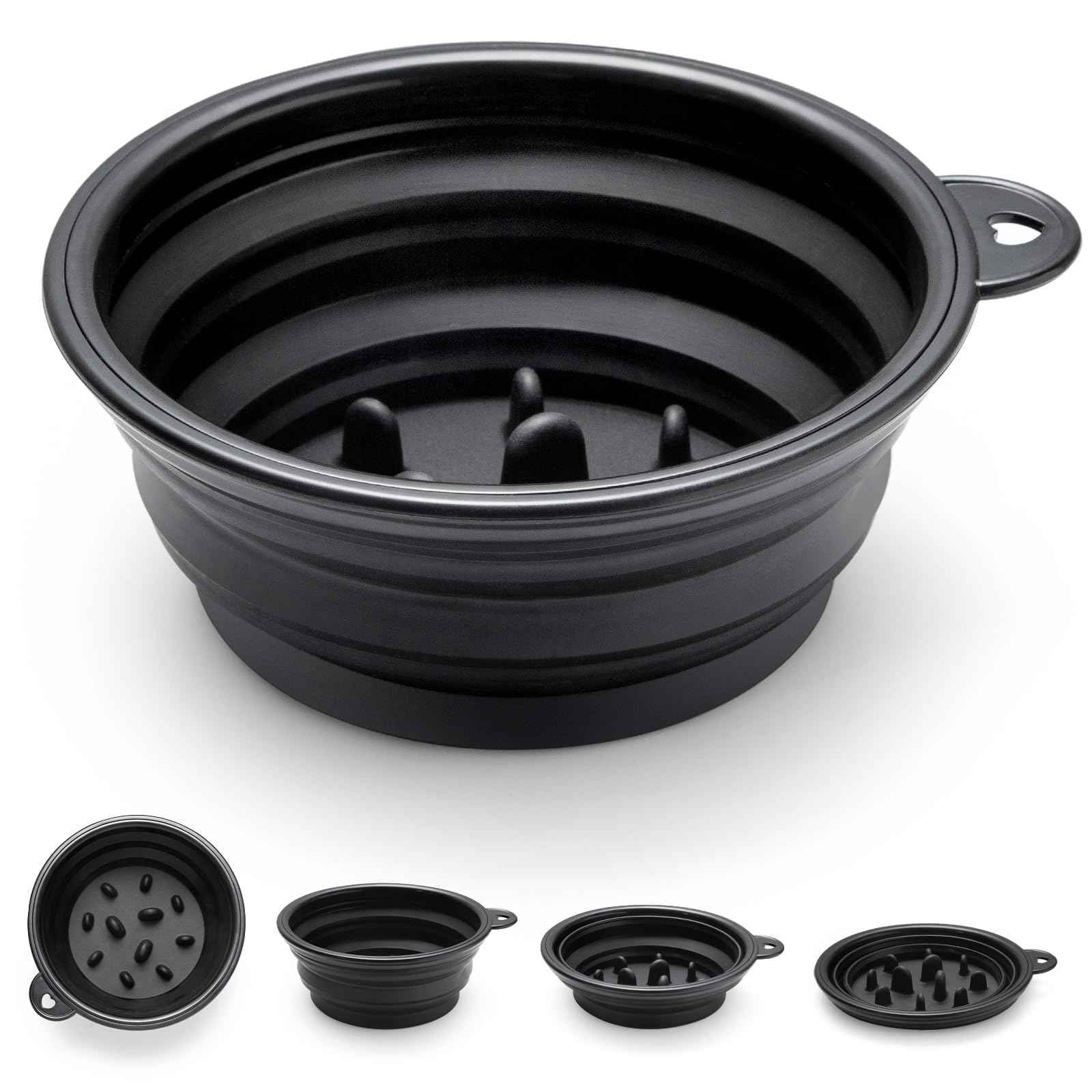 SPOSAFE Foldable Shaving Soap Bowl – Portable, Easy-to-Carry Shaving Soap Cup for Wet Shave, Travel Shaving Lather Bowl/Shaving Mug Compatible with Shave Cream & Soap for Men (Black)