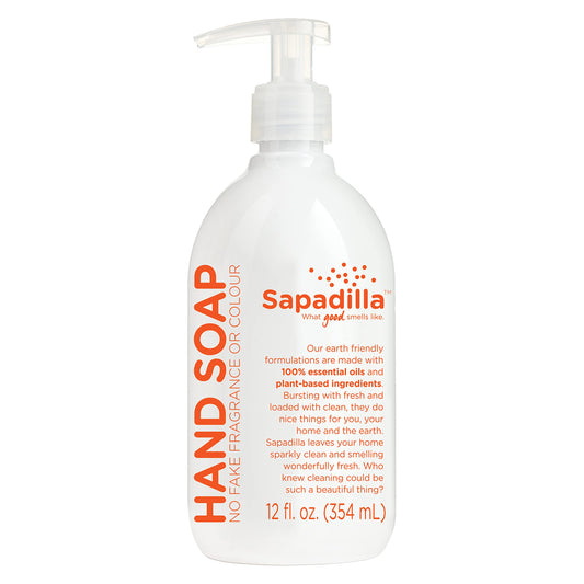 Sapadilla Grapefruit + Bergamot Biodegradable Liquid Hand Soap Pump, 12 Ounce, (Pack of 1)