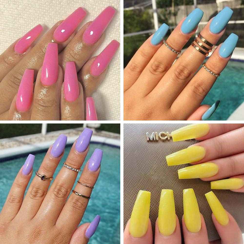 Vishine Gel Nail Polish 24 Colors Set Soak Off Gel Nail Polish Kit Nail Art Manicure Pedicure New Starter Pretty Color Collection Gift Set 8ml