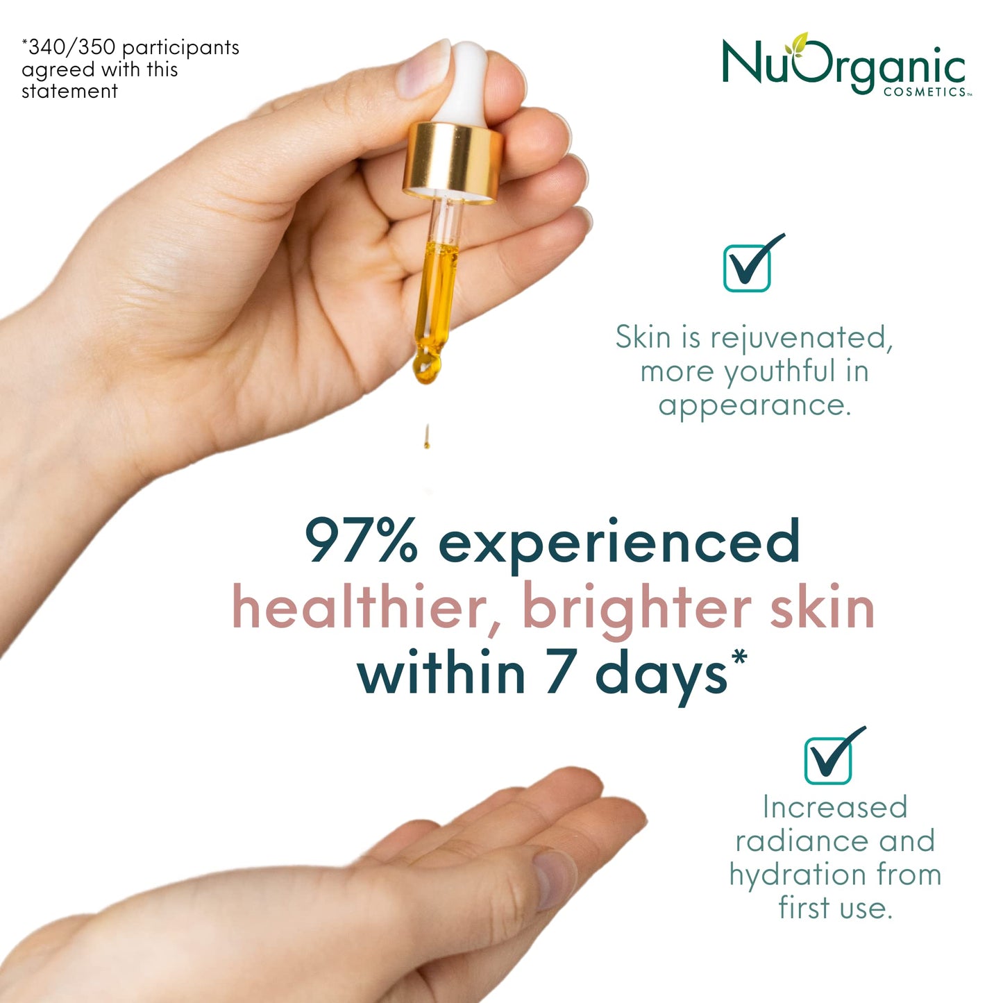 nuorganic Super 20% Vitamin C Serum with Hyaluronic Acid & Plant Stem Cells - Brightening, Anti-Aging for Dark Spots and Fine Lines - Organic & Vegan (1fl Oz)