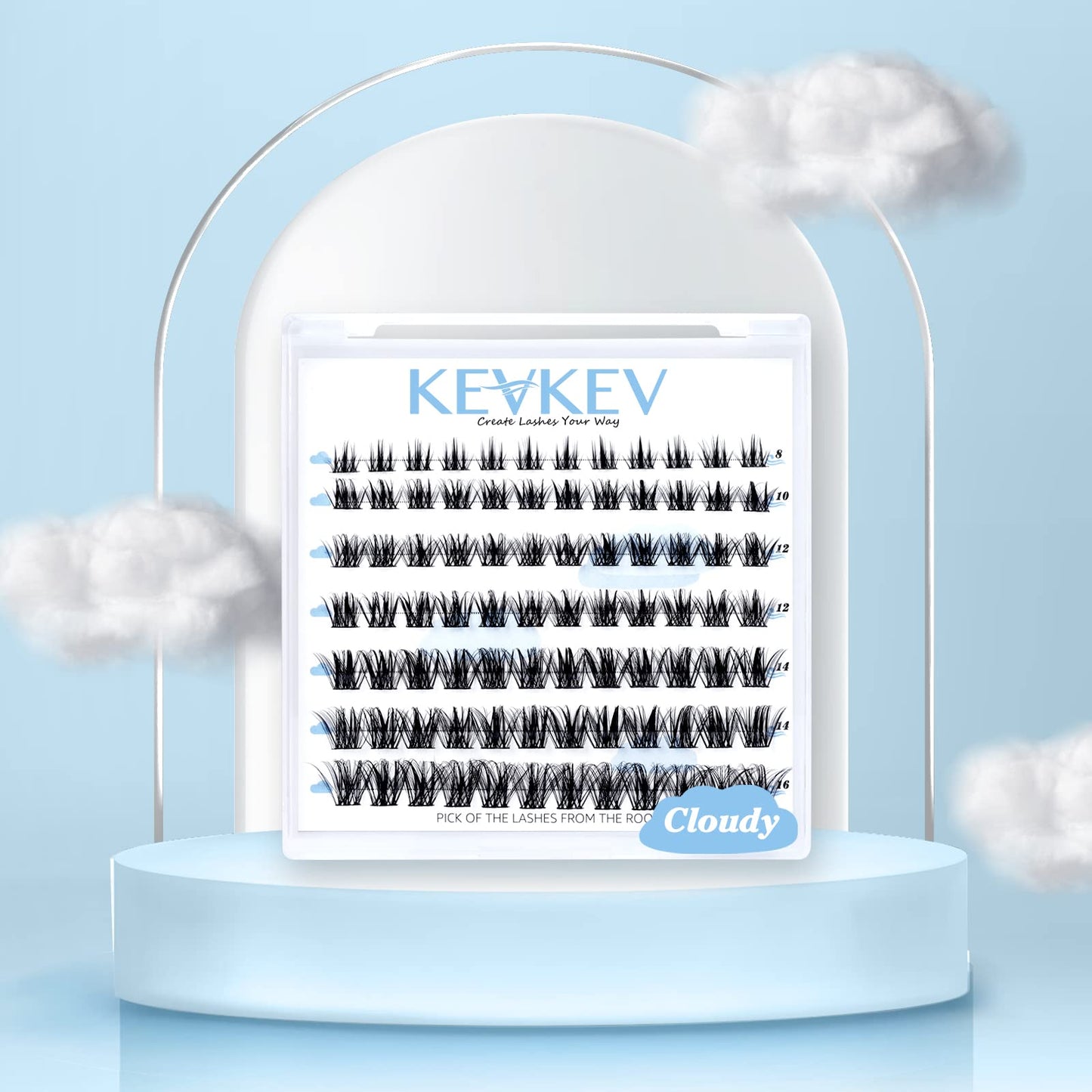 Lash Clusters 84 Pcs Cluster Lashes Eyelash Clusters DIY Cluster Eyelash Extensions Individual Lashes Soft and Comfortable (Cloudy,D-20mm)