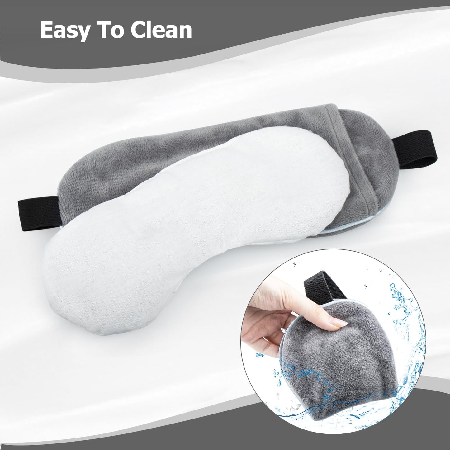 Heated Eye Mask, Moist Heat Eye Compress Microwave Warm Eye Mask for Dry Eyes, Eye Styes Good for Blepharitis, Itchy Eyes etc.