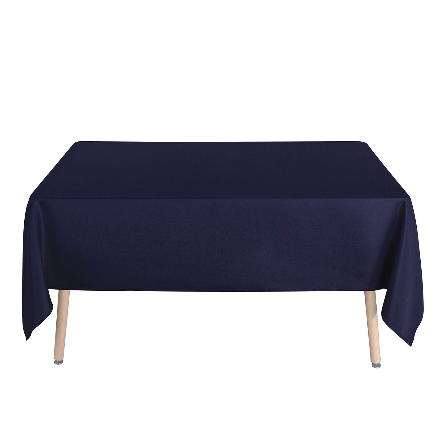 sancua Square Tablecloth - 54 x 54 Inch - Stain and Wrinkle Resistant Washable Polyester Table Cloth, Decorative Fabric Table Cover for Dining Table, Buffet Parties and Camping, Navy