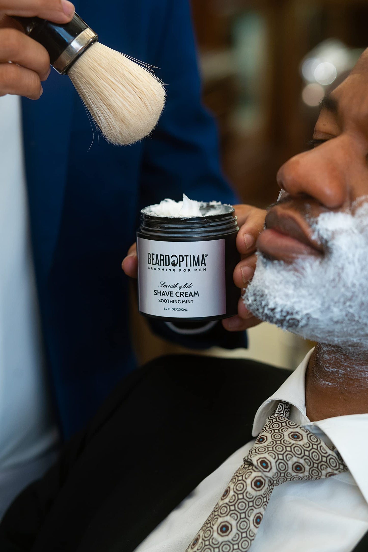 Beardoptima Shave Cream for All Types of Skin | Incredibly Comfortable Men's Beard Care Shaving Cream | Protects Against Irritation and Razor Burn | 6.7 FL OZ/ 200 ML