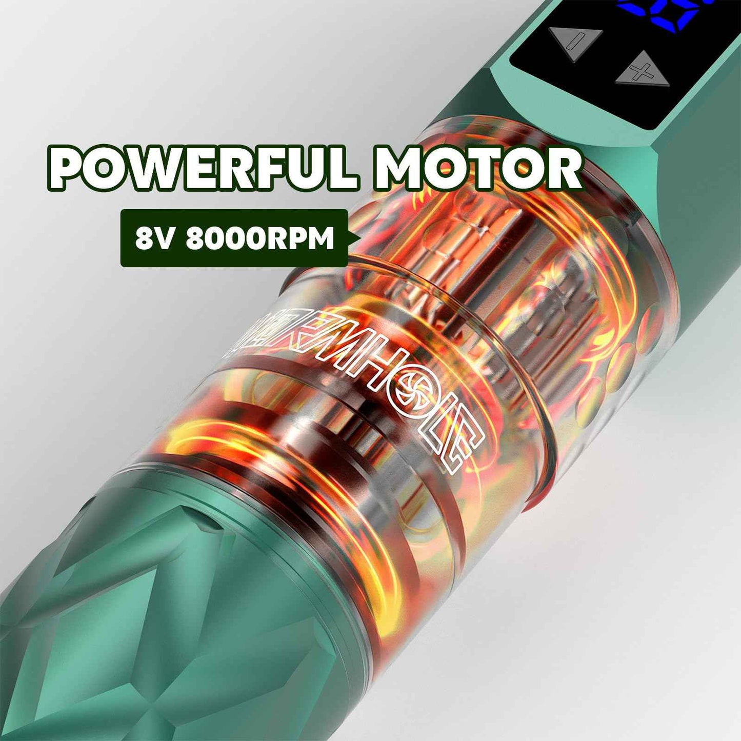 Wormhole Tattoo Gun Wireless Tattoo Kit, Aluminum Alloy Tattoo Machine with LED Display, 1200mAh Battery Dot Work & Jumpstart Mode – Professional Tattoo Gun Kit for Artists with Ink, Needles