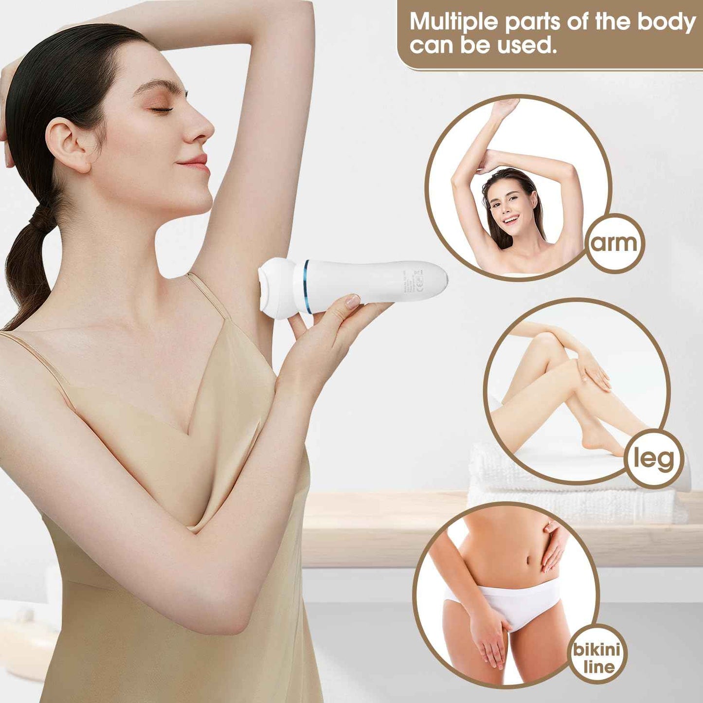 Electric Shaver - Razor - Trimmer for Women Grooming Kit: Women's 5-in-1 Hair Removal Device for Facial Hair Removal and Facial Cleansing & Foot Callus Remover