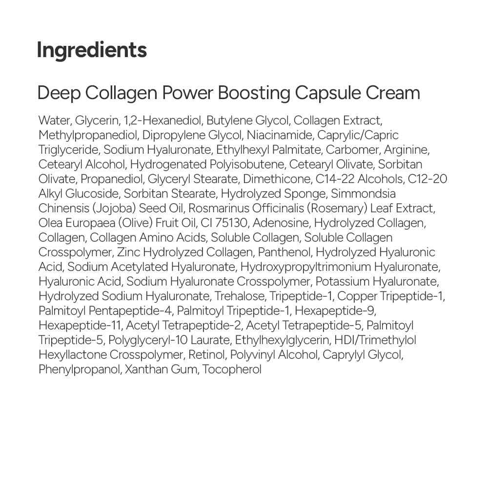 SUNGBOON EDITOR Deep Collagen Boosting Duo : Deep Collagen Mask (4ea) & Power Boosting Capsule Cream, Skincare Gift Sets for Mom
