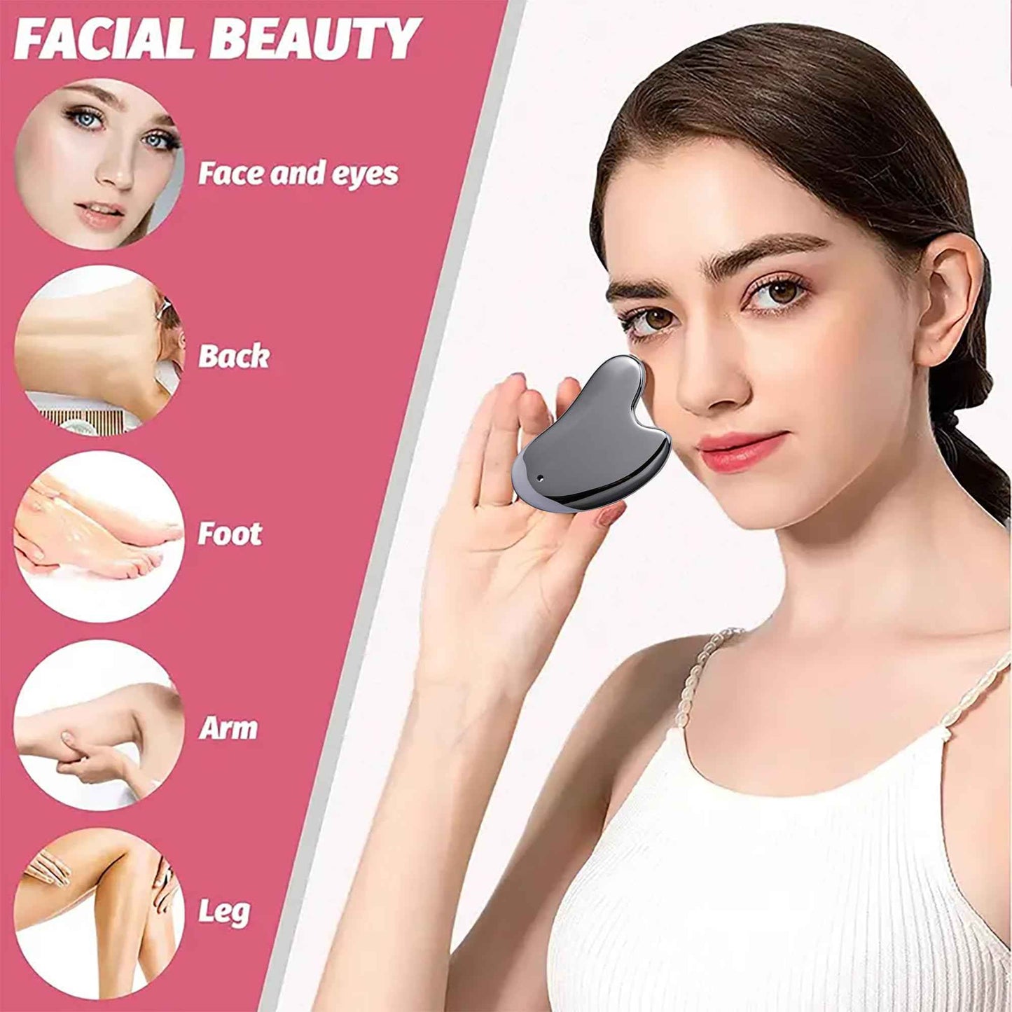 HIFIMDLI Terahertz Stone Gua Sha Facial Tools Face Body Gua Sha with Nice Box