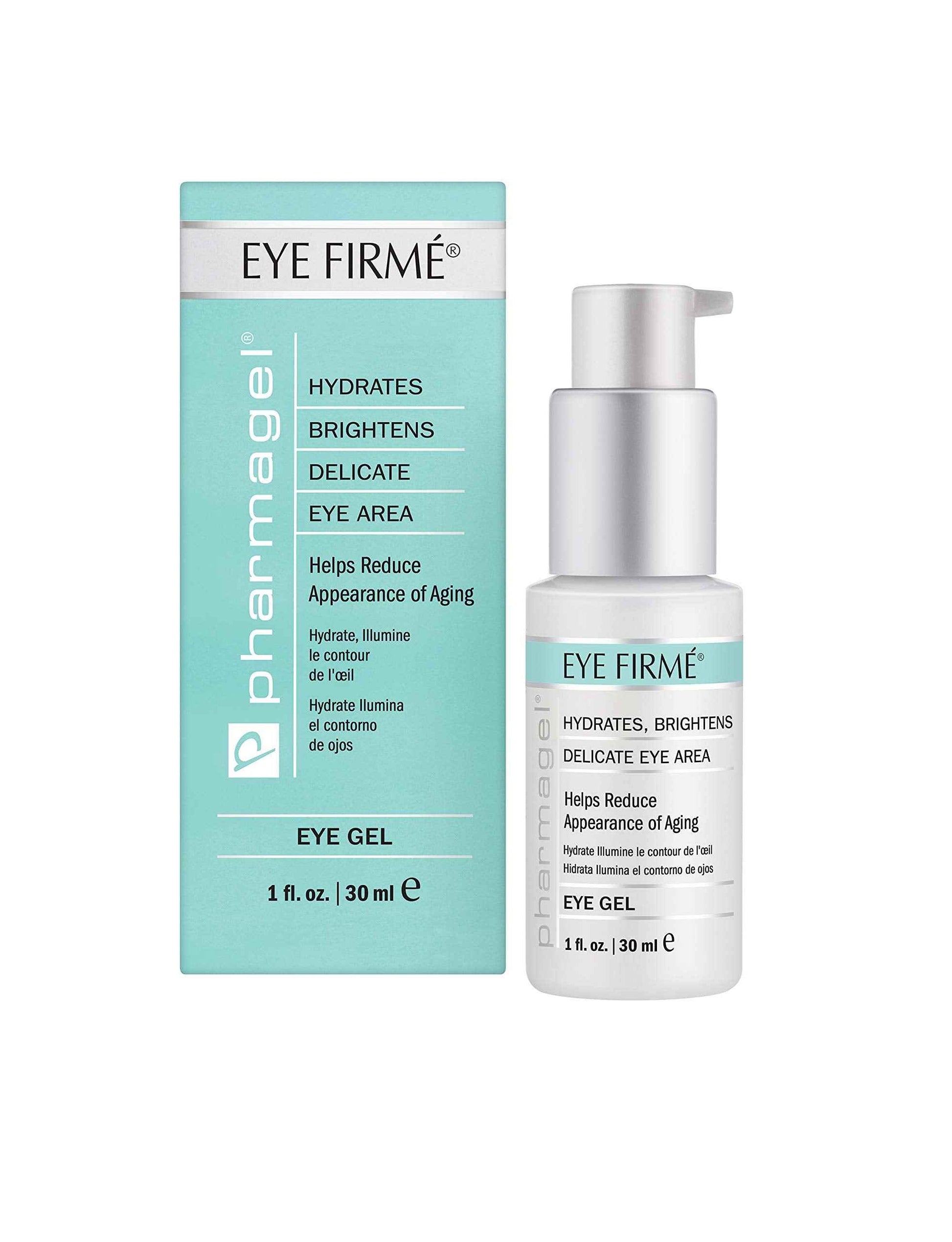 Pharmagel Eye Firme | Eye Gel for Natural Firming, Puffiness, and Wrinkles | Dark Circles Under Eye Treatment | Under Eye Bags Treatment - 1 fl. oz.