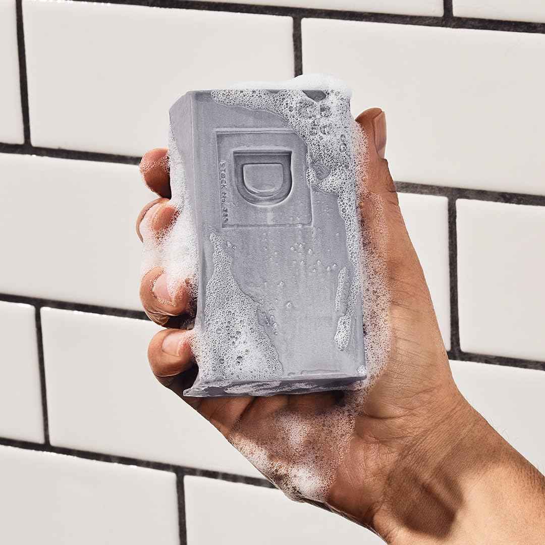 Duke Cannon Supply Co. Big Brick of Soap Bar, Frontier 40 - Fresh Cut Pine, Leaf & Leather, Campfire & Midnight Swim, Extra Large, Masculine Scents, 10 oz. (Variety, 4 Pack)