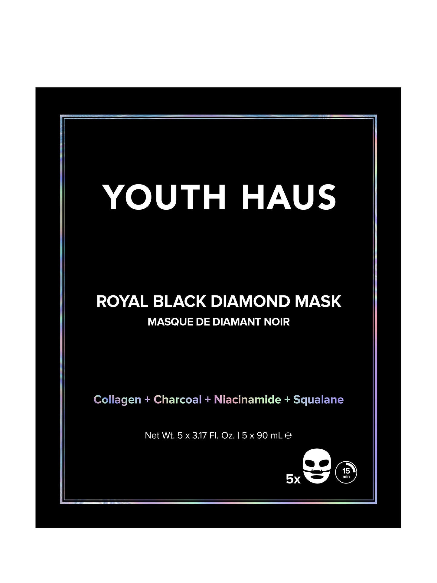 Skin Gym Youth Haus Royal Black Diamond Eye Mask (single) - Soothing, Anti Aging, Depuffing and Anti Wrinkle - Fatigue and Stress Relief