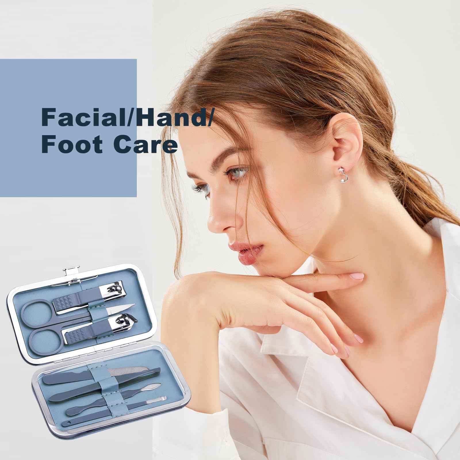 Manicure Kit Bulk, Nail Clippers Set Stainless Steel Fingernail Clippers Set, Sturdy Nail Tip Cutter Trimmers Professional Grooming Toenail Clippers Personal Pedicure Kits 7 in 1(Multicolour 24 Pack)