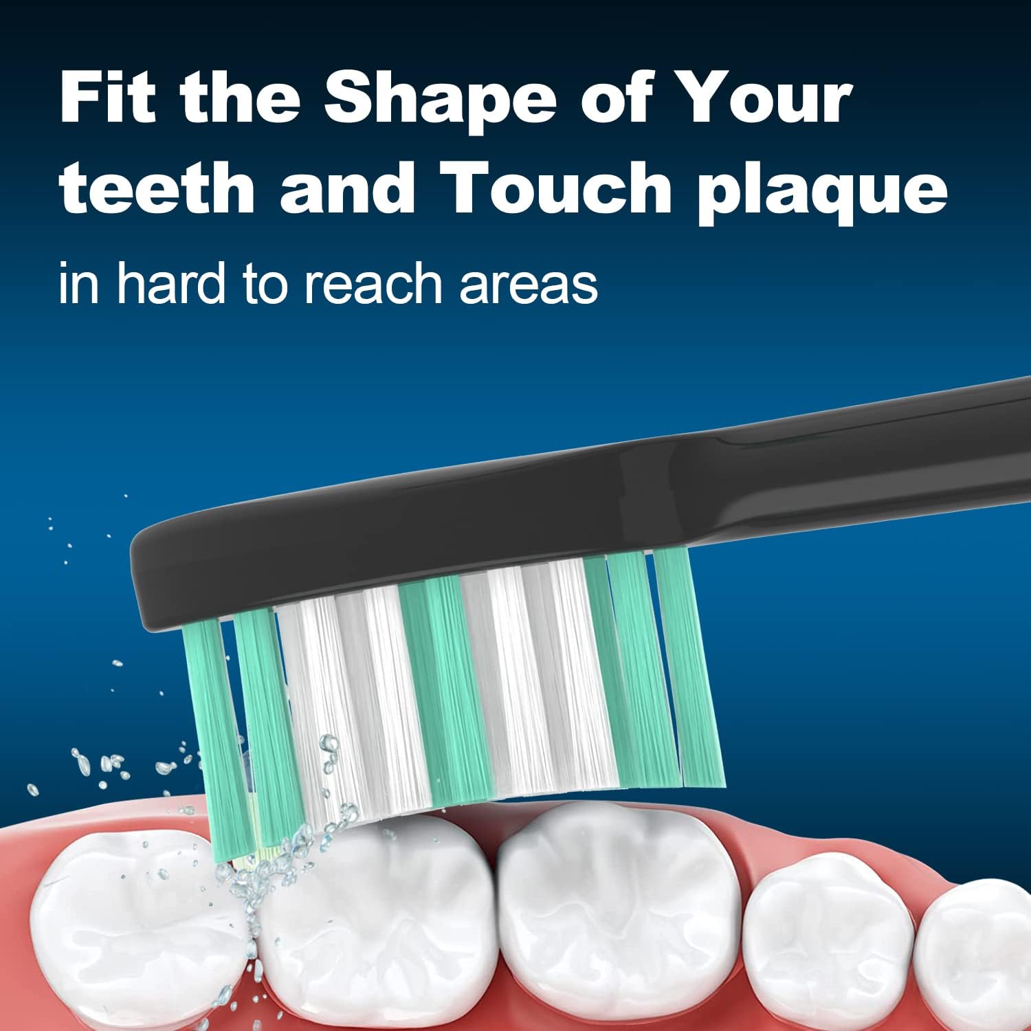Replacement Toothbrush Heads 10 Pack for AquaSonic Black Series and Vibe Series Electric Toothbrush