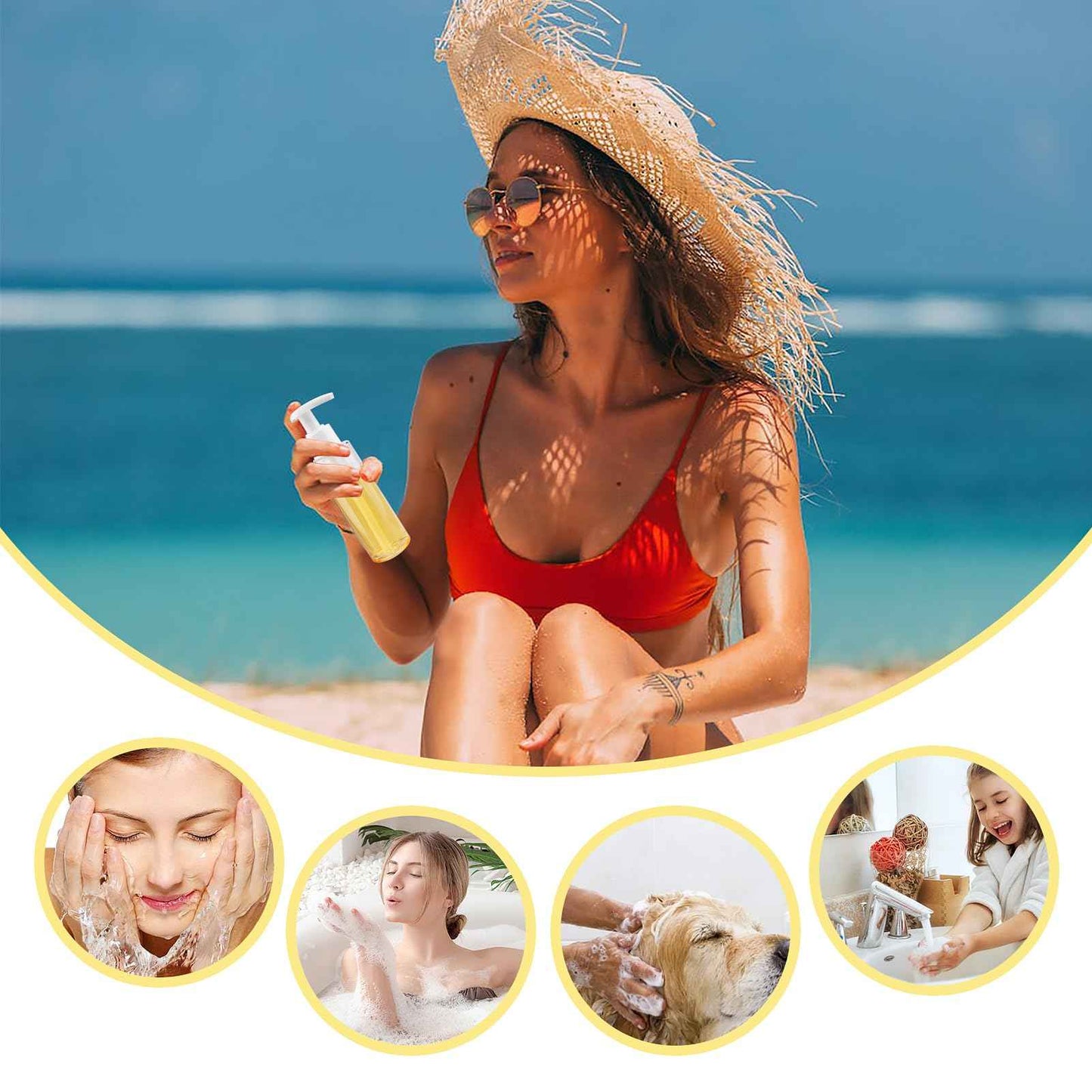 Travel Bottles Plastic Pump Bottle Dispenser TSA Approved 3.4oz/100ml 4 Pack Travel Refillable Shampoo and Conditioner Bottles Empty Travel Size Bottles for Cosmetic, Lotion, Liquid Soap (mixcolor)