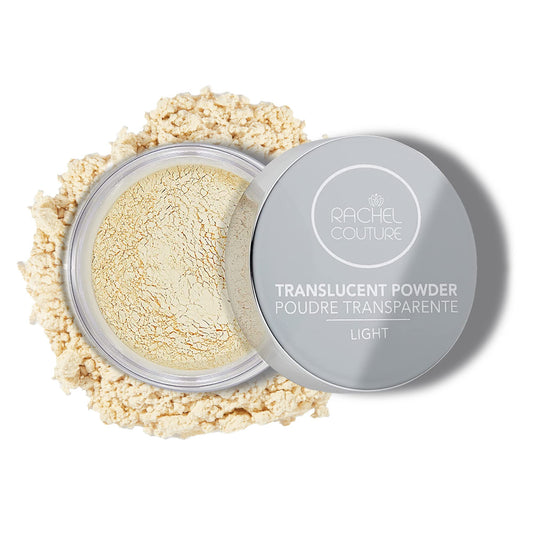 Rachel Couture Translucent Finishing Powder with Shine-Free Matte Finish | Vegan & Cruelty-Free Setting Powder | Arnica Extract Infusion - 0.28 Oz - Light