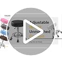 YEEZEE Rolling Stool with Wheels & Ultra Soft Cushion - Variation 1
