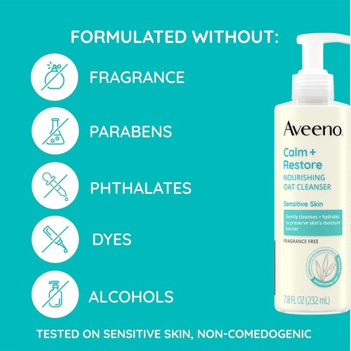 Aveeno Calm and Restore Nourishing Oat Cleanser - 7.8 fl oz