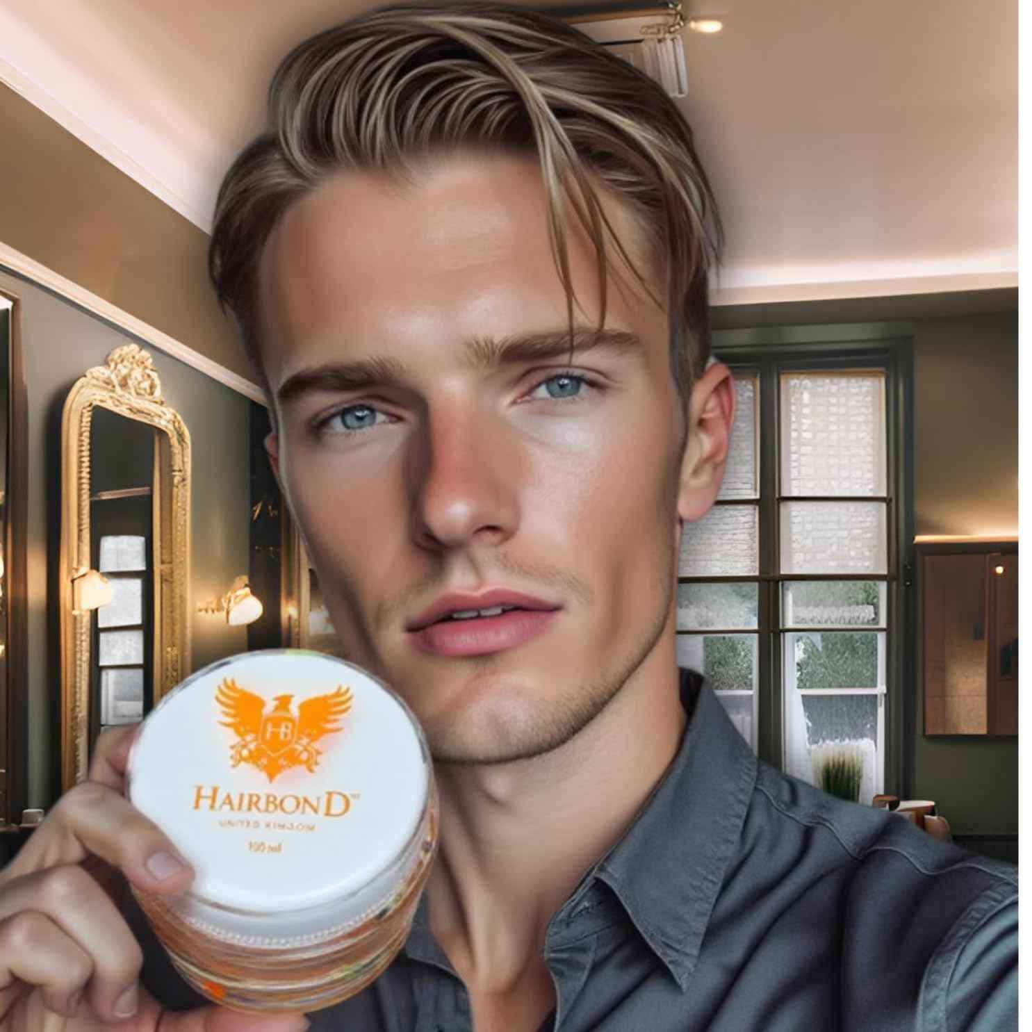 Hairbond Shaper 3.4Oz - A toffee paste for men - Endorsed by celebs - Hair styling product, hair wax for short hair
