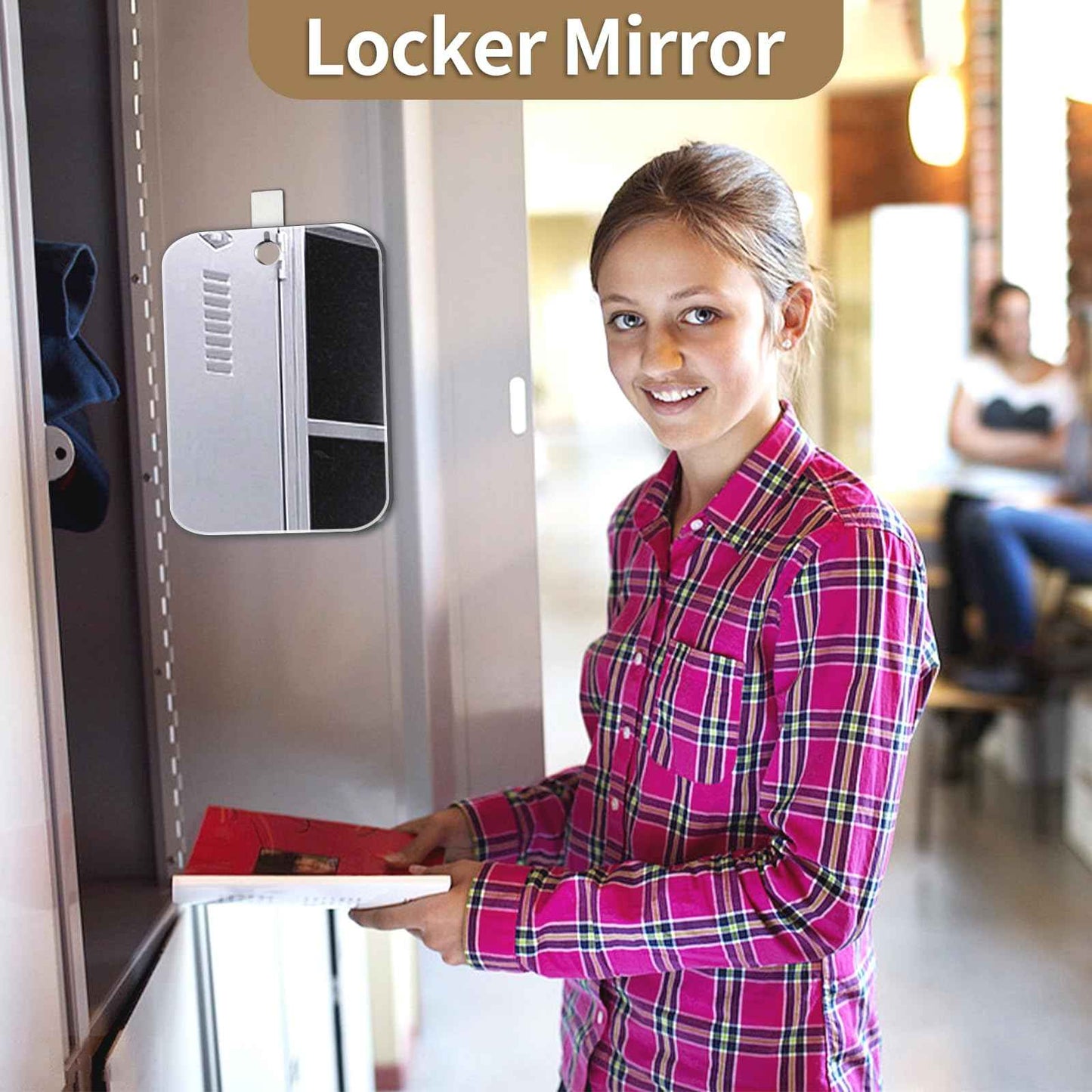 2 Pack Shower Mirror for Shaving, Larger 10.7x8 In Mirror for Wall Hanging Kids Safety, Frameless Portable Travel Camping Mirrors, Unbreakable Handheld Locker Shave Mirror, Makeup Plastic, NOT Fogless